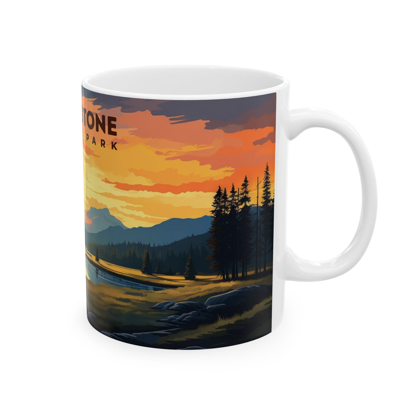 Yellowstone National Park Mug | White Ceramic Mug (11oz, 15oz)