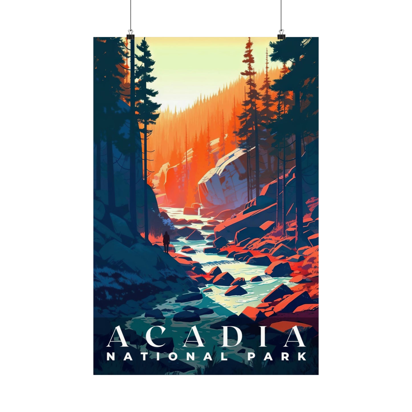 TEST SHIPPING New Template Poster Print - US National Parks S01 - Acadia National Park