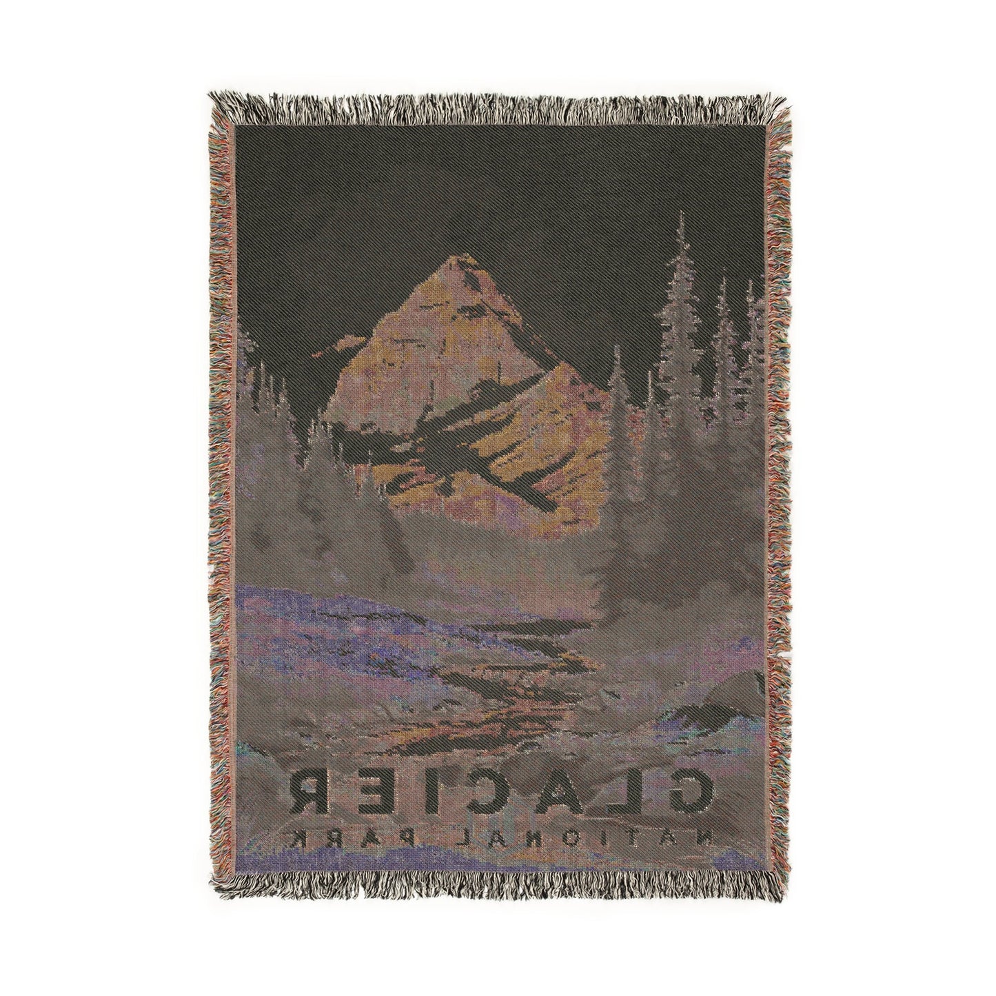 Glacier National Park Woven Blanket | S08