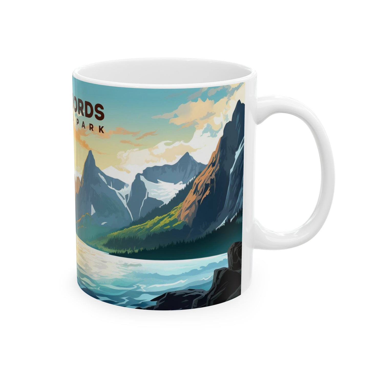Kenai Fjords National Park Mug | White Ceramic Mug (11oz, 15oz)