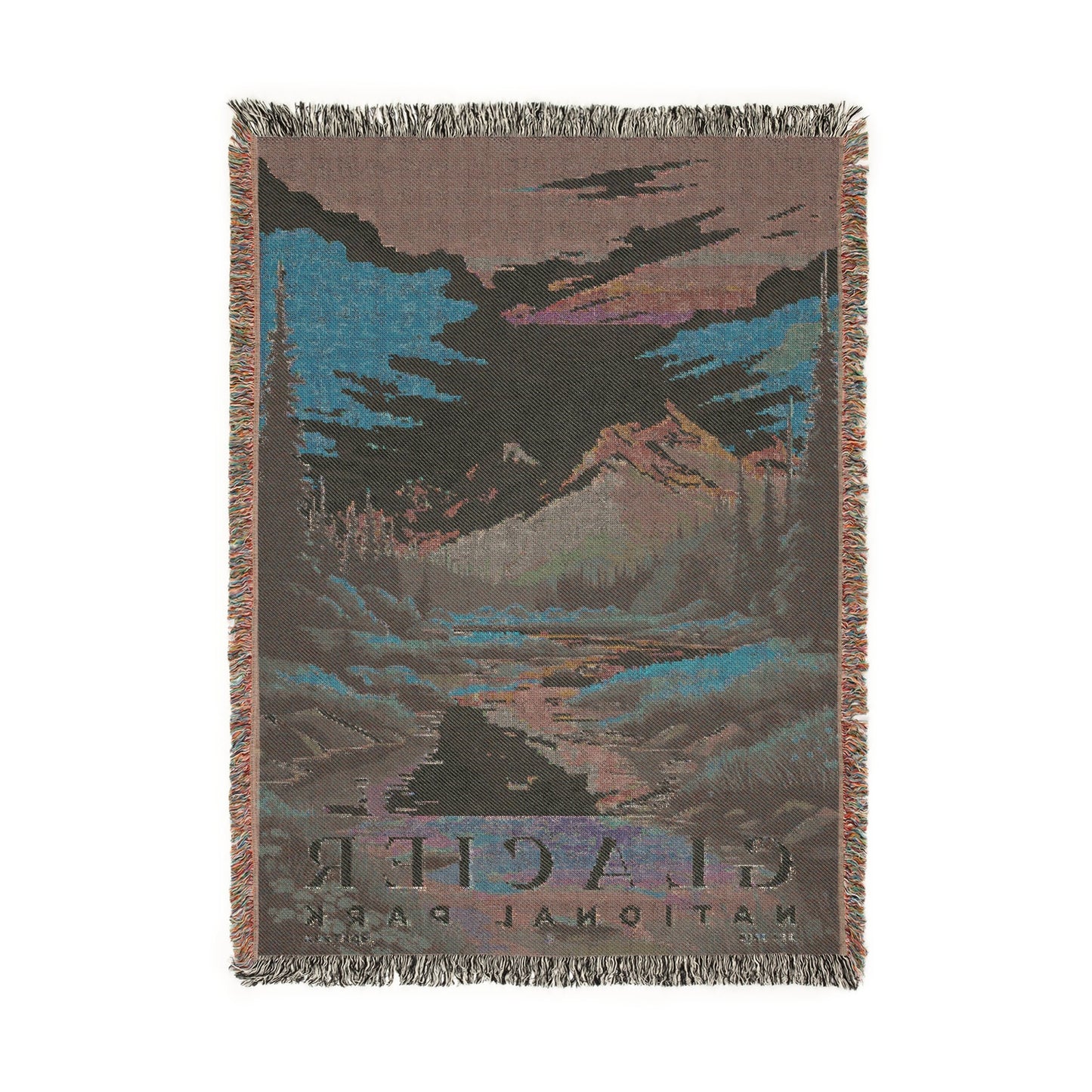 Glacier National Park Woven Blanket | S05
