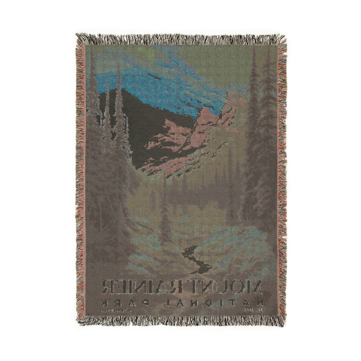 Mount Rainier National Park Woven Blanket | S02