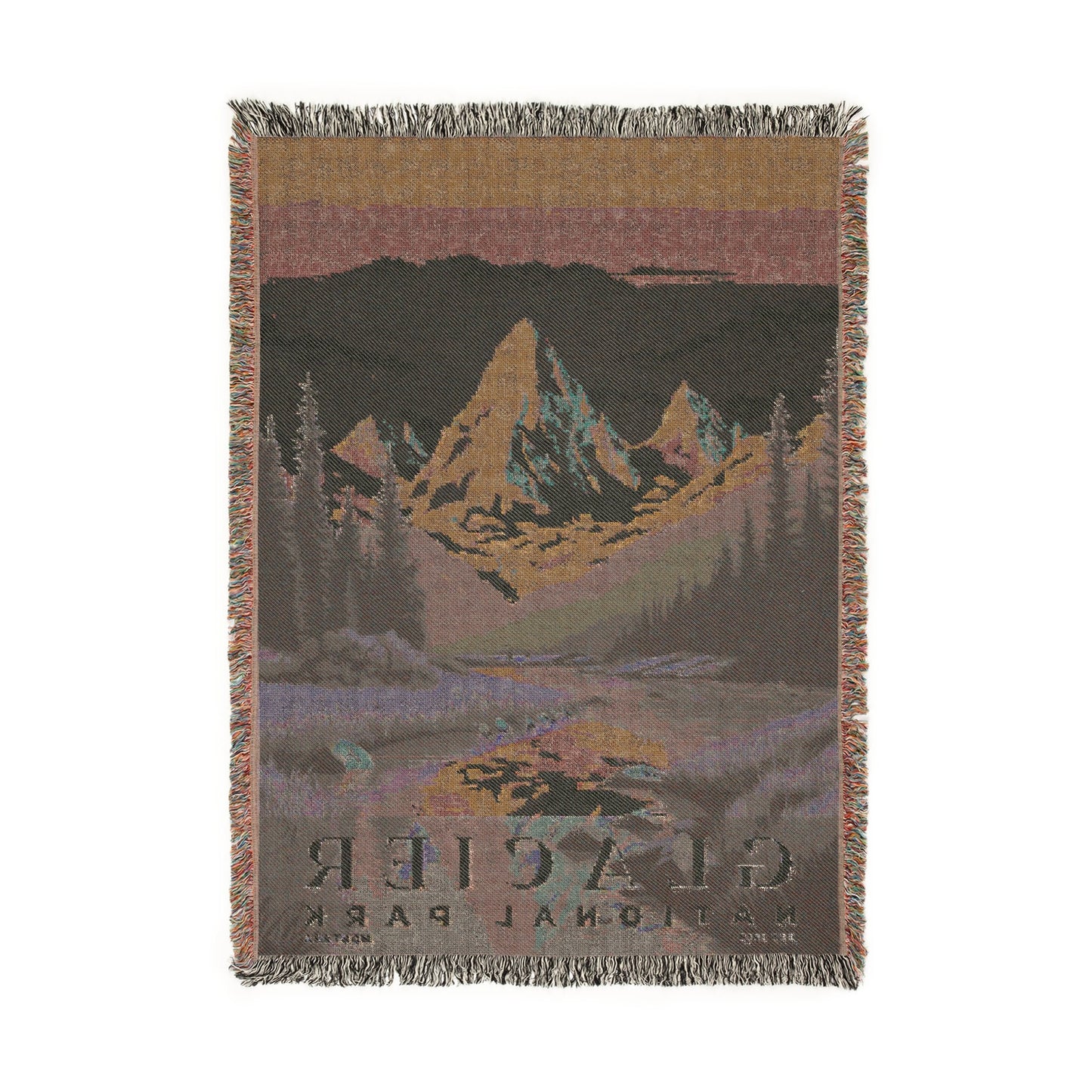 Glacier National Park Woven Blanket | S03