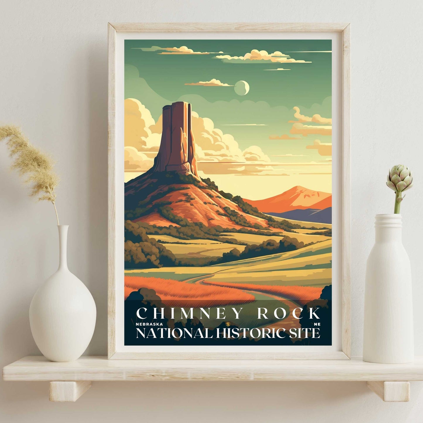 Chimney Rock National Historic Site Poster | US Travel | S01