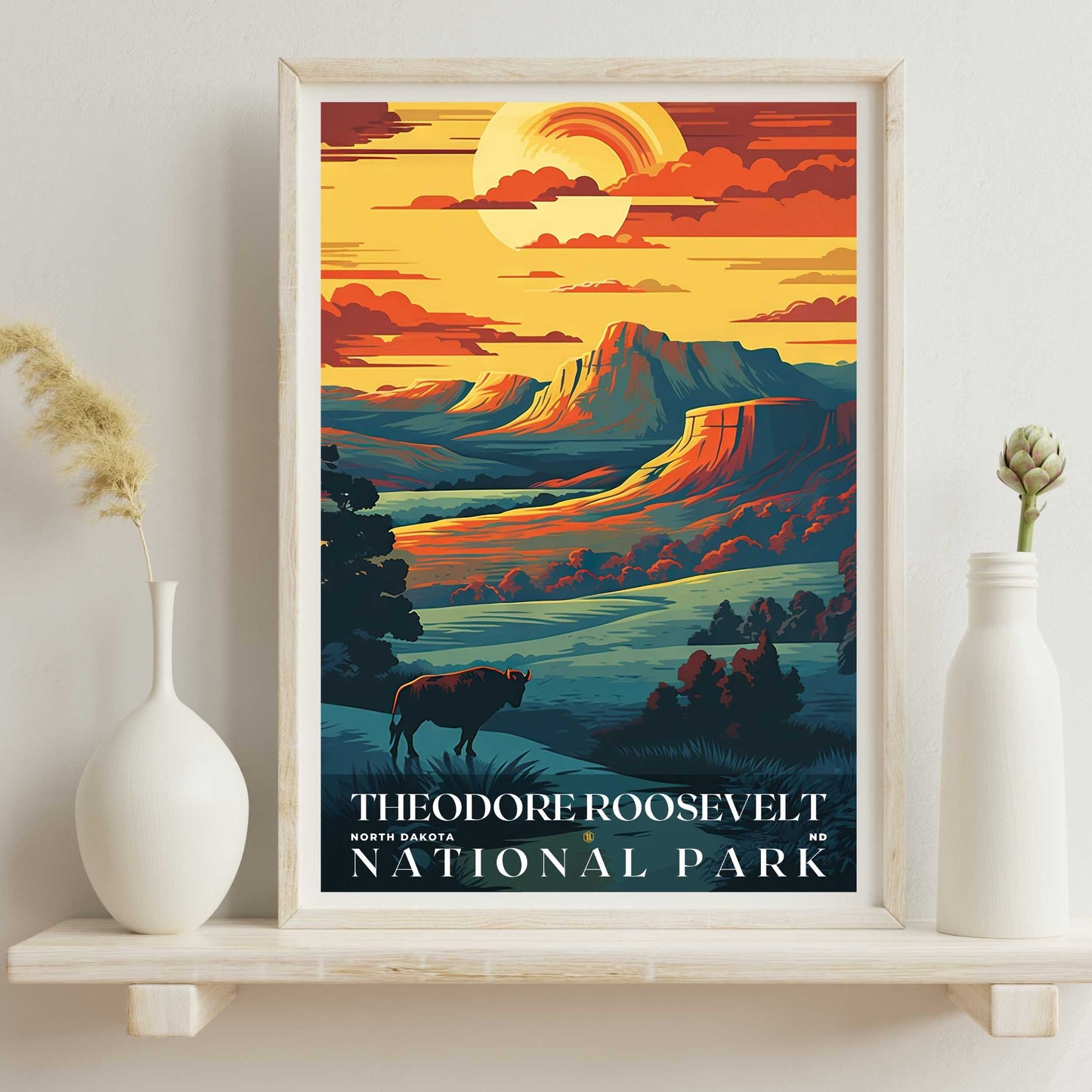 Theodore Roosevelt National Park Poster | US Travel | S01