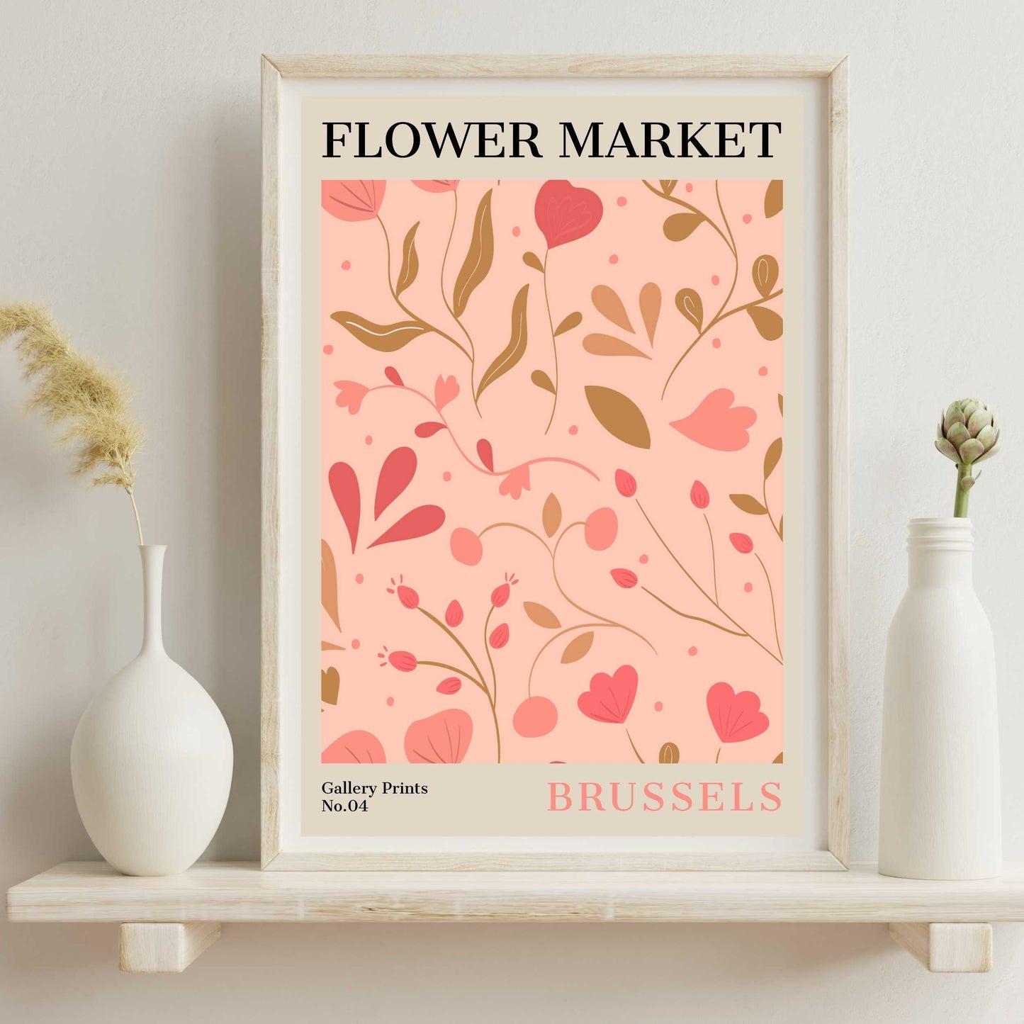 Brussels Flower Market Poster | S01
