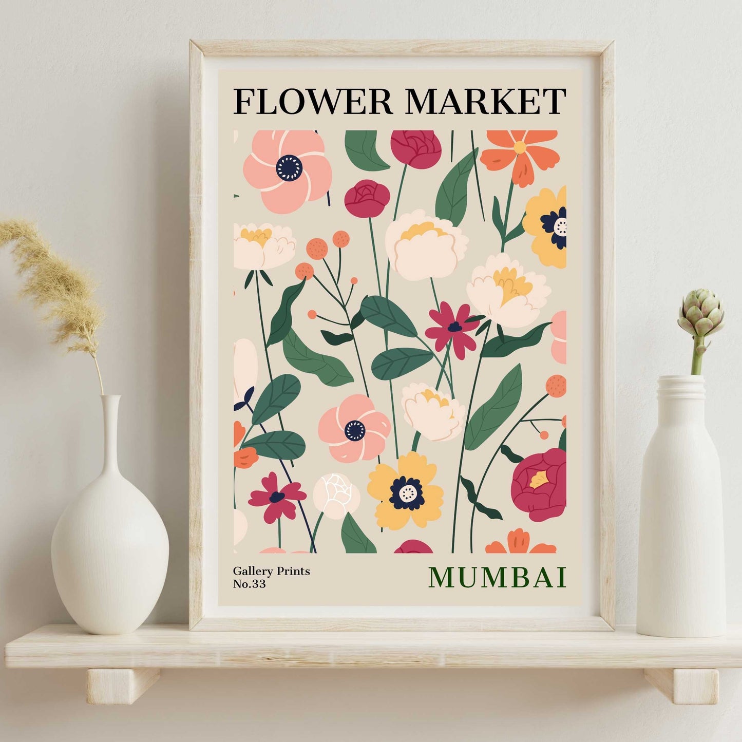 Mumbai Flower Market Poster | S01