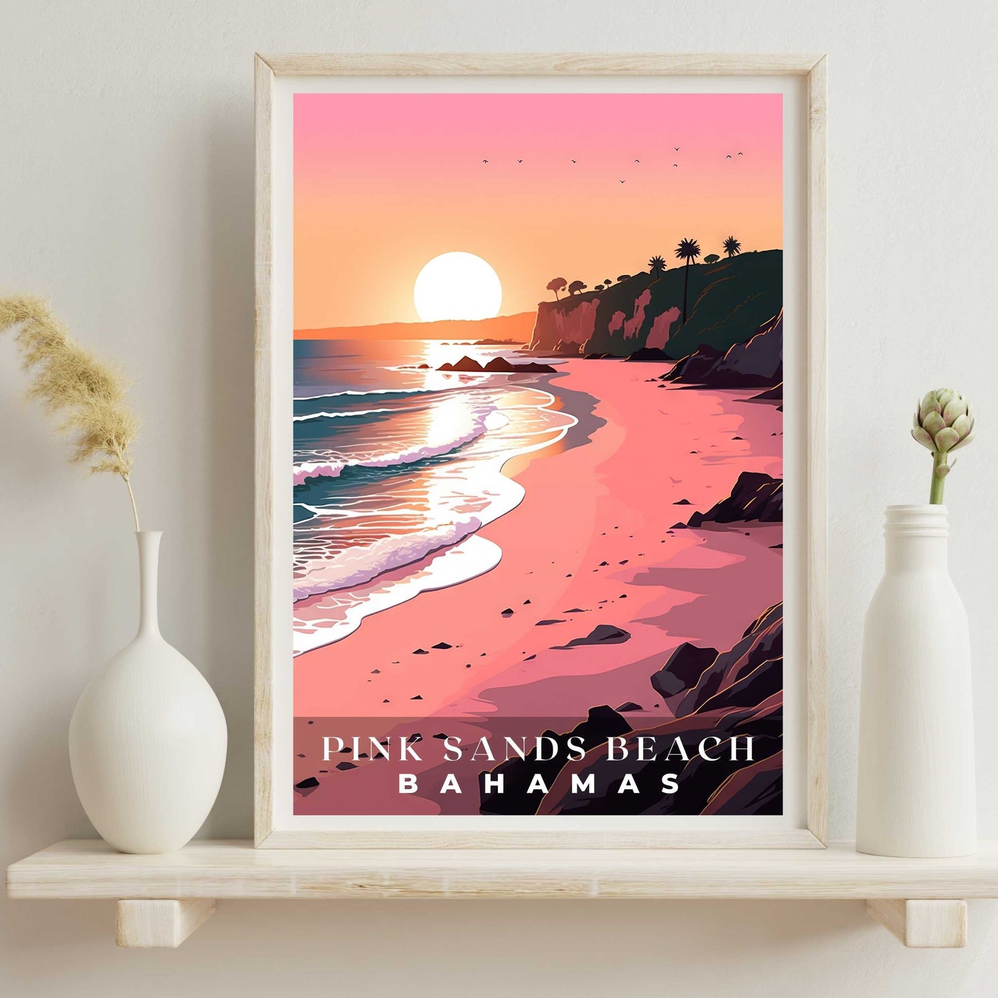 Pink Sands Beach Poster | S01