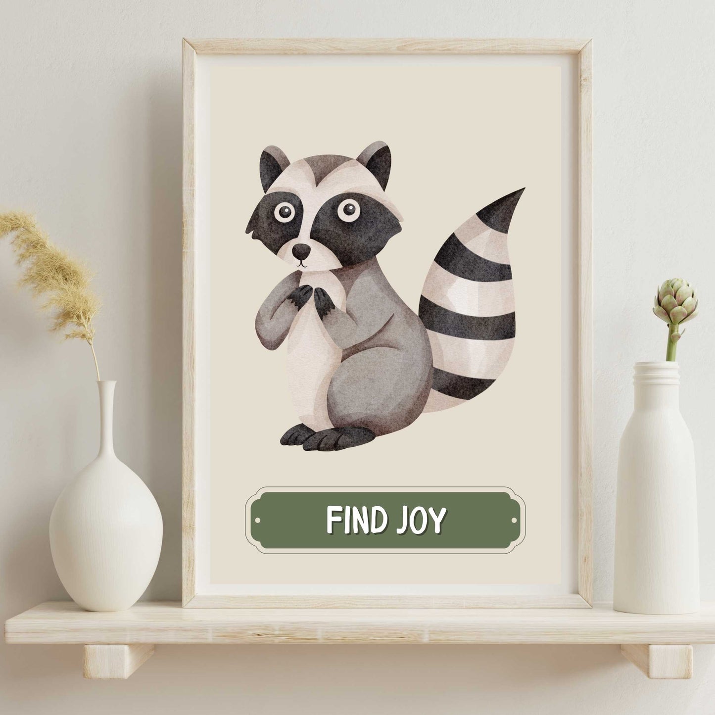 Find Joy Raccoon Poster | S01