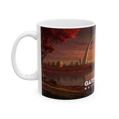 Gateway Arch National Park Mug | White Ceramic Mug (11oz, 15oz)