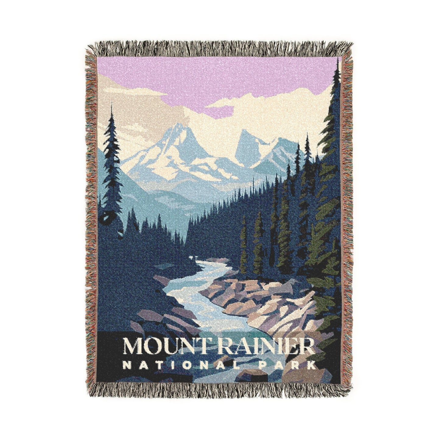 Mount Rainier National Park Woven Blanket | S01