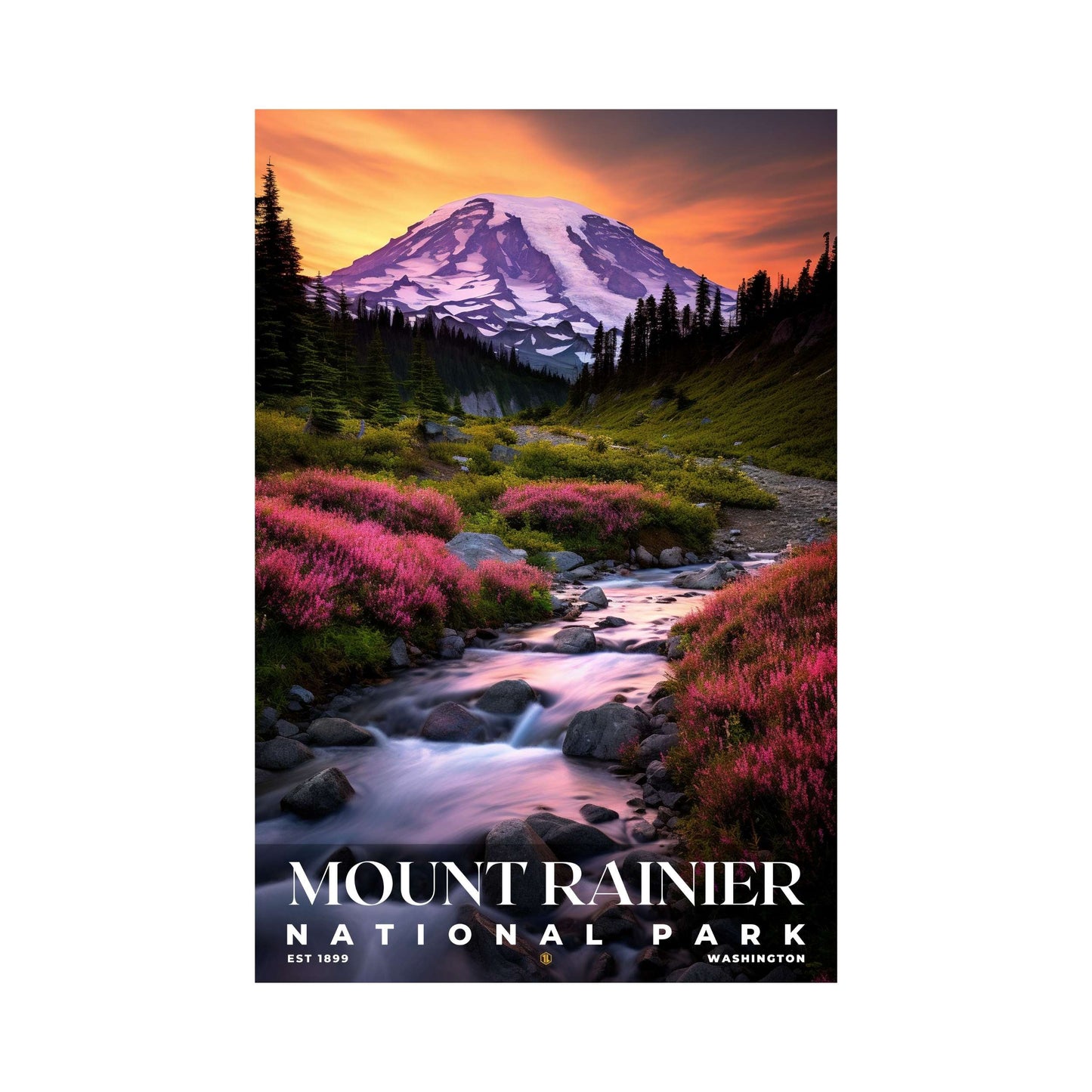 Mount Rainier National Park Poster | S10