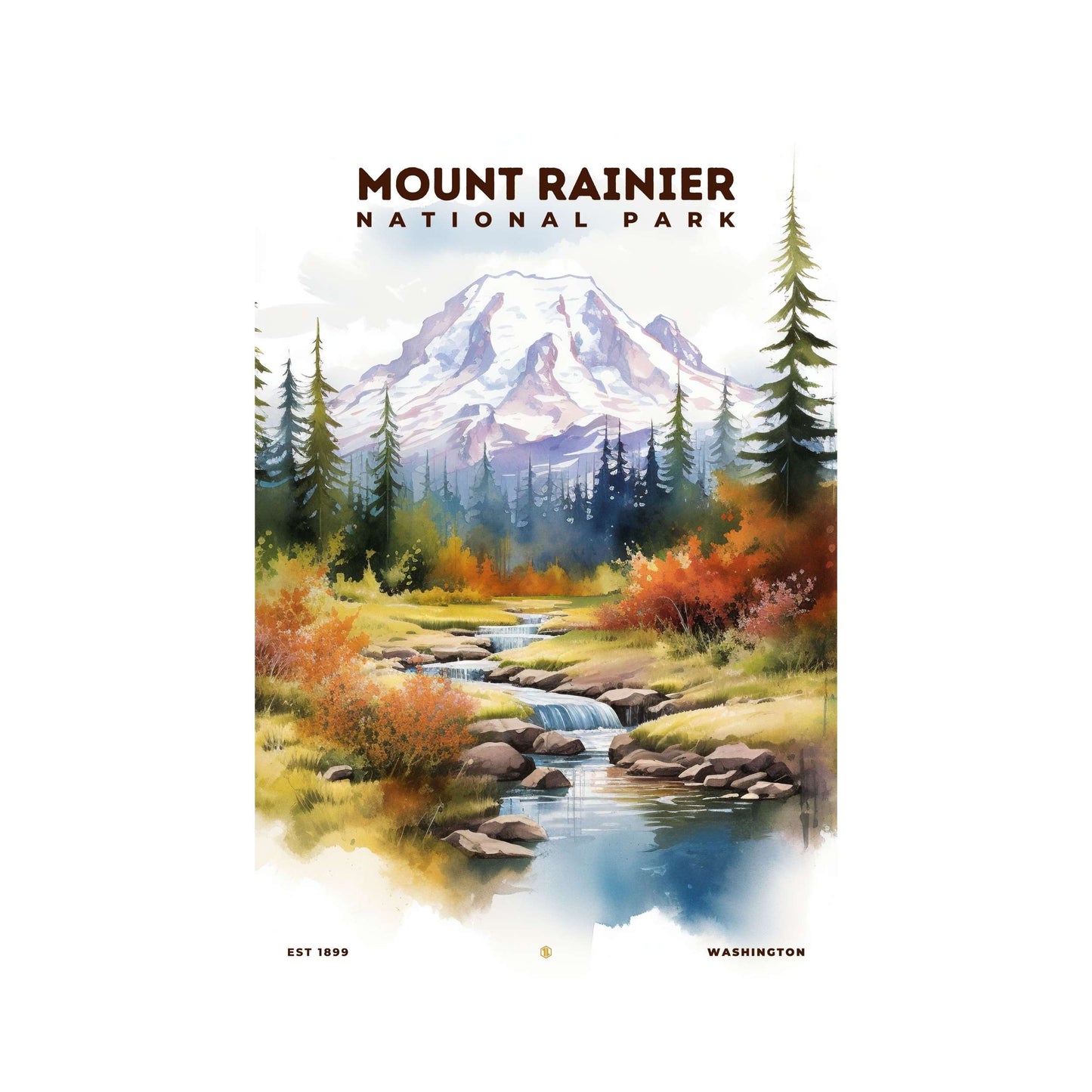 Mount Rainier National Park Poster | S08