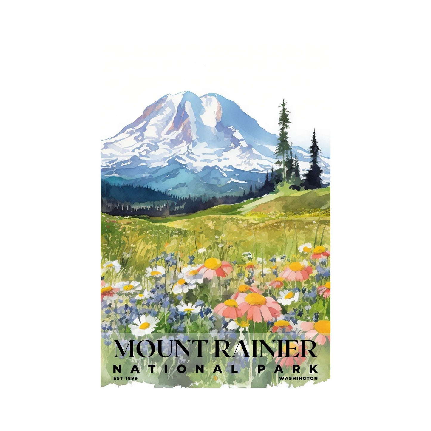 Mount Rainier National Park Poster | S04