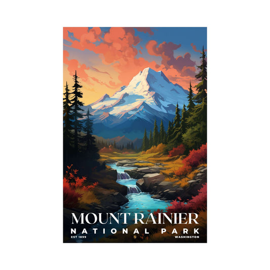 Mount Rainier National Park Poster | S07