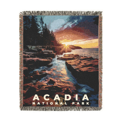 Acadia National Park Woven Blanket | S10