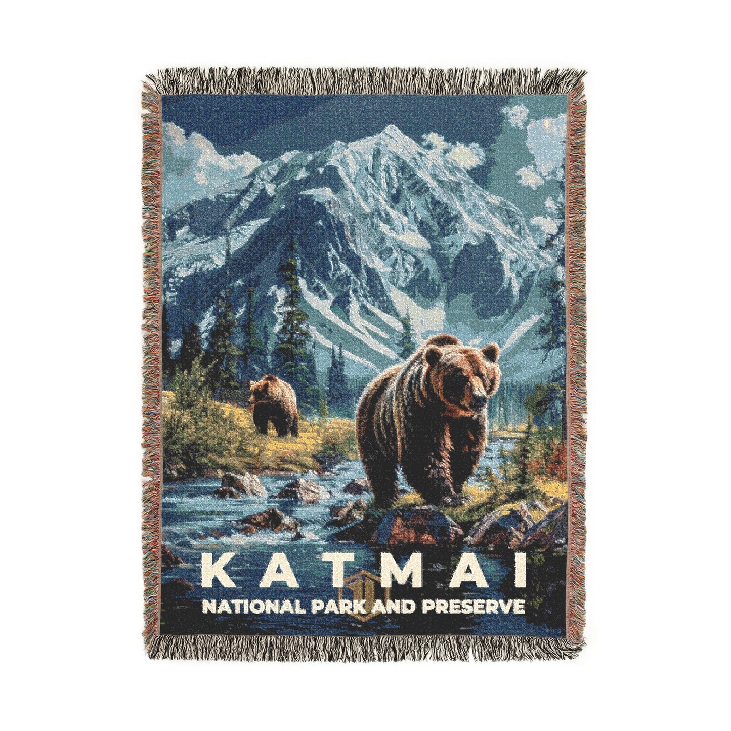 Katmai National Park Woven Blanket | S16