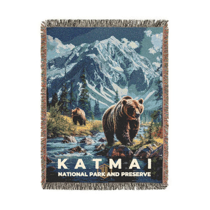 Katmai National Park Woven Blanket | S16