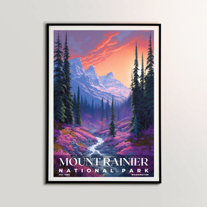 Mount Rainier National Park Poster | S02