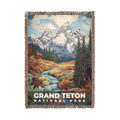 Grand Teton National Park Woven Blanket | S09