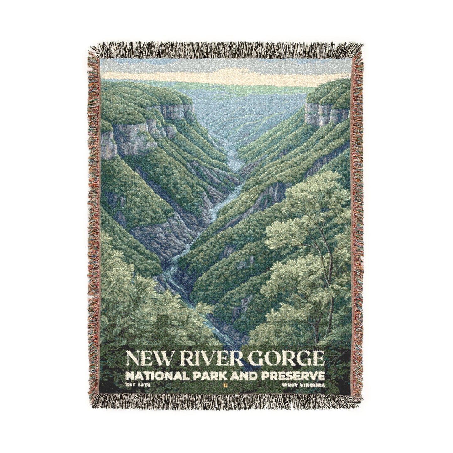 New River Gorge National Park Woven Blanket | S02