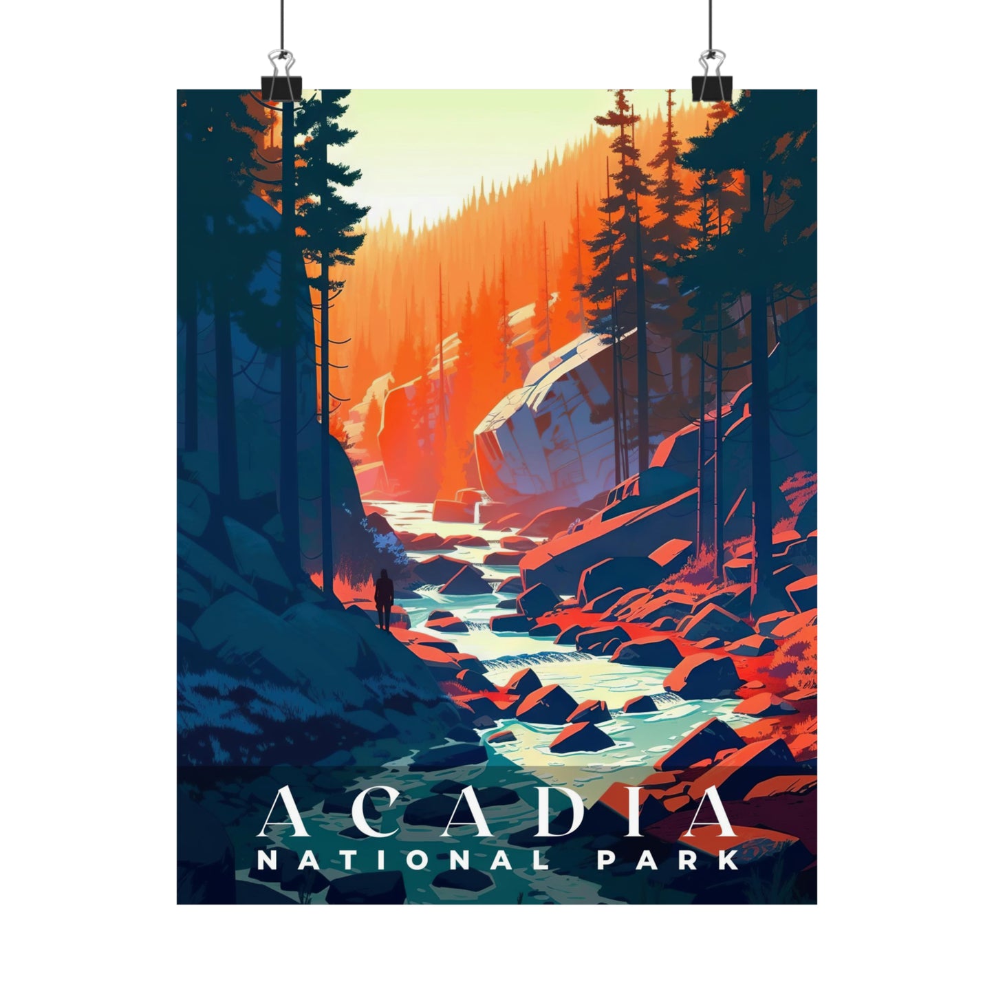 TEST SHIPPING New Template Poster Print - US National Parks S01 - Acadia National Park