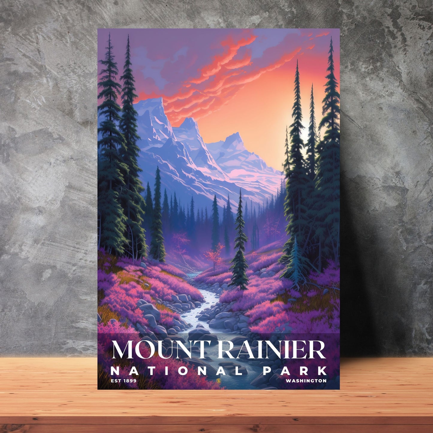 Mount Rainier National Park Poster | S02