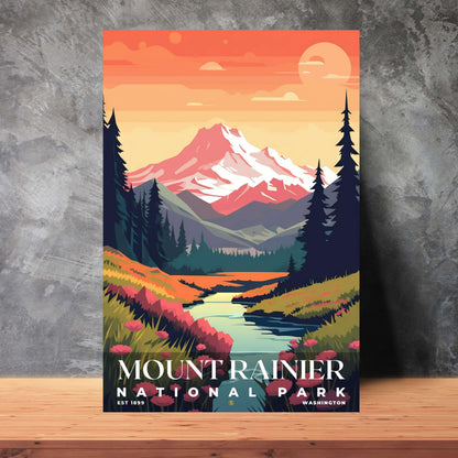 Mount Rainier National Park Poster | S05