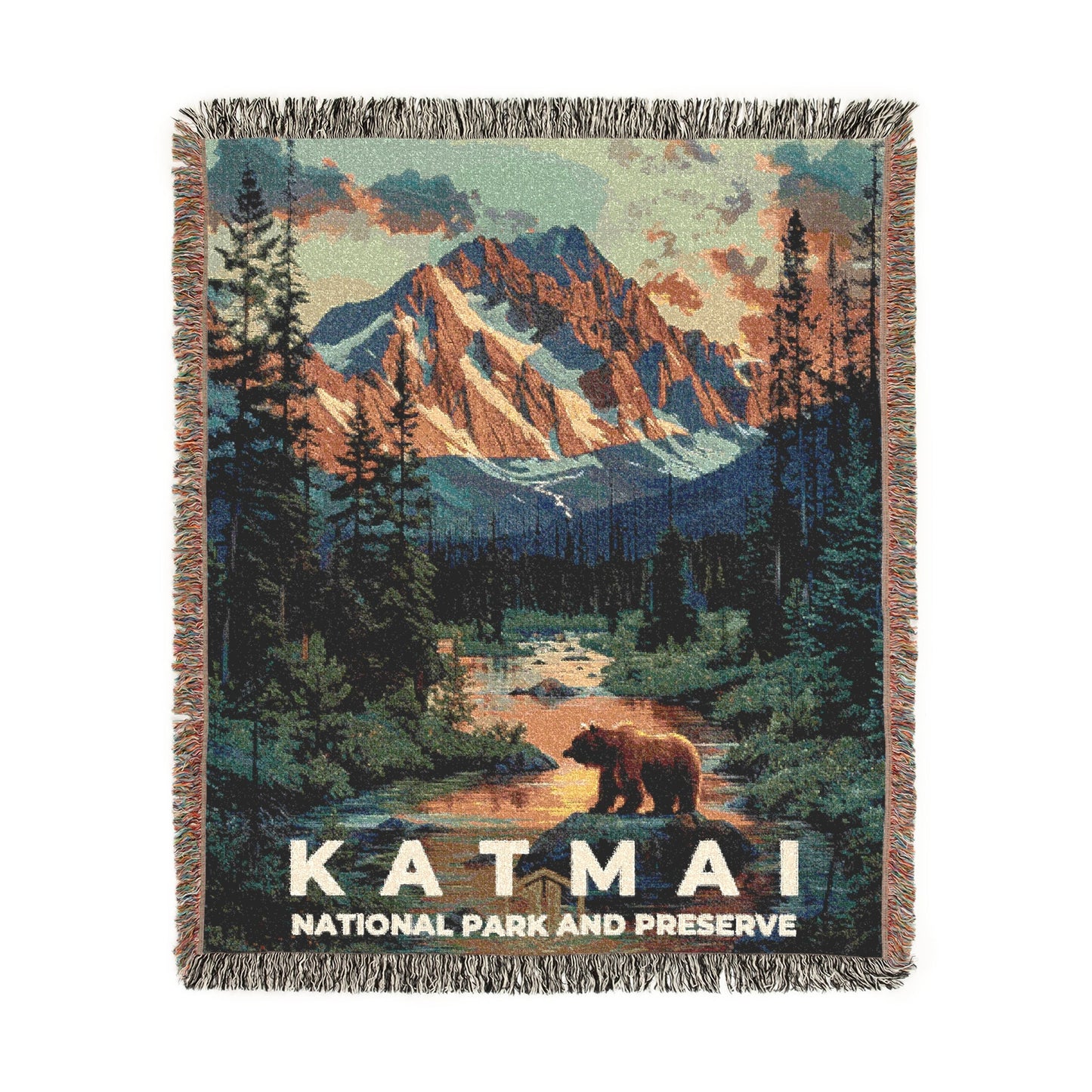 Katmai National Park Woven Blanket | S11