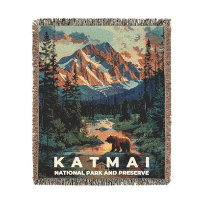 Katmai National Park Woven Blanket | S11