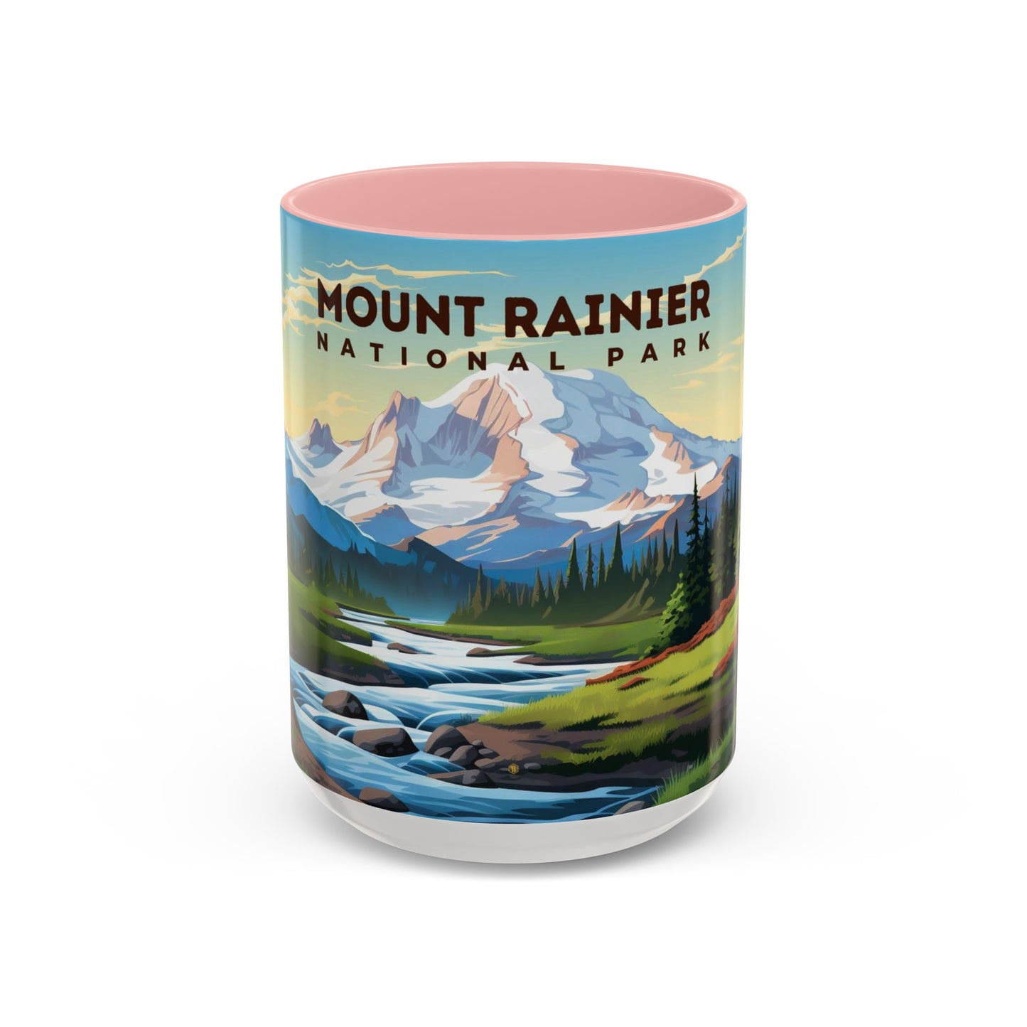 Mount Rainier National Park Mug | Accent Coffee Mug (11, 15oz)