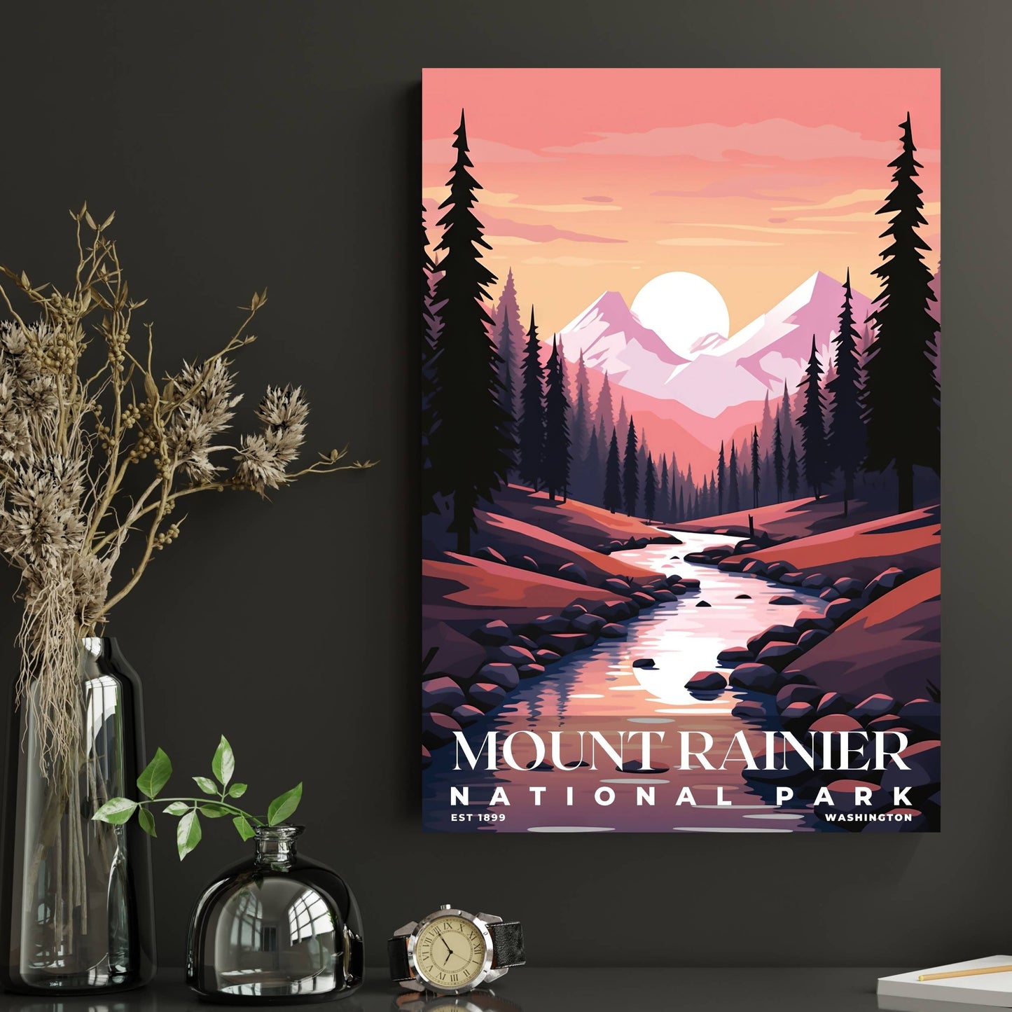 Mount Rainier National Park Poster | S03