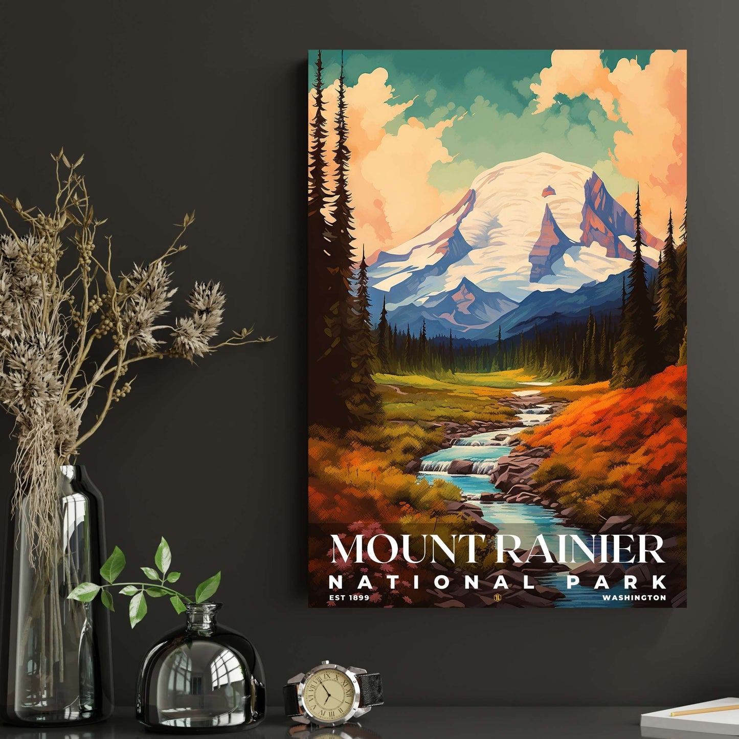 Mount Rainier National Park Poster | S06