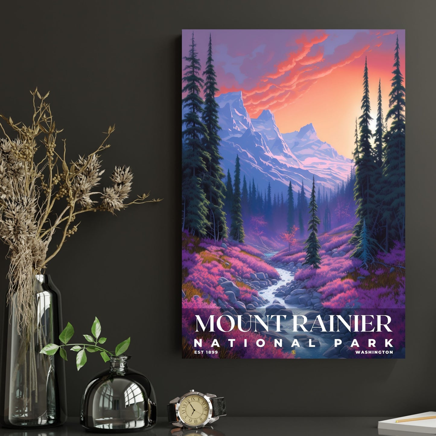 Mount Rainier National Park Poster | S02