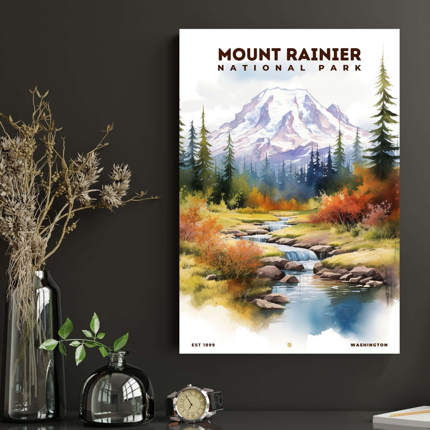 Mount Rainier National Park Poster | S08