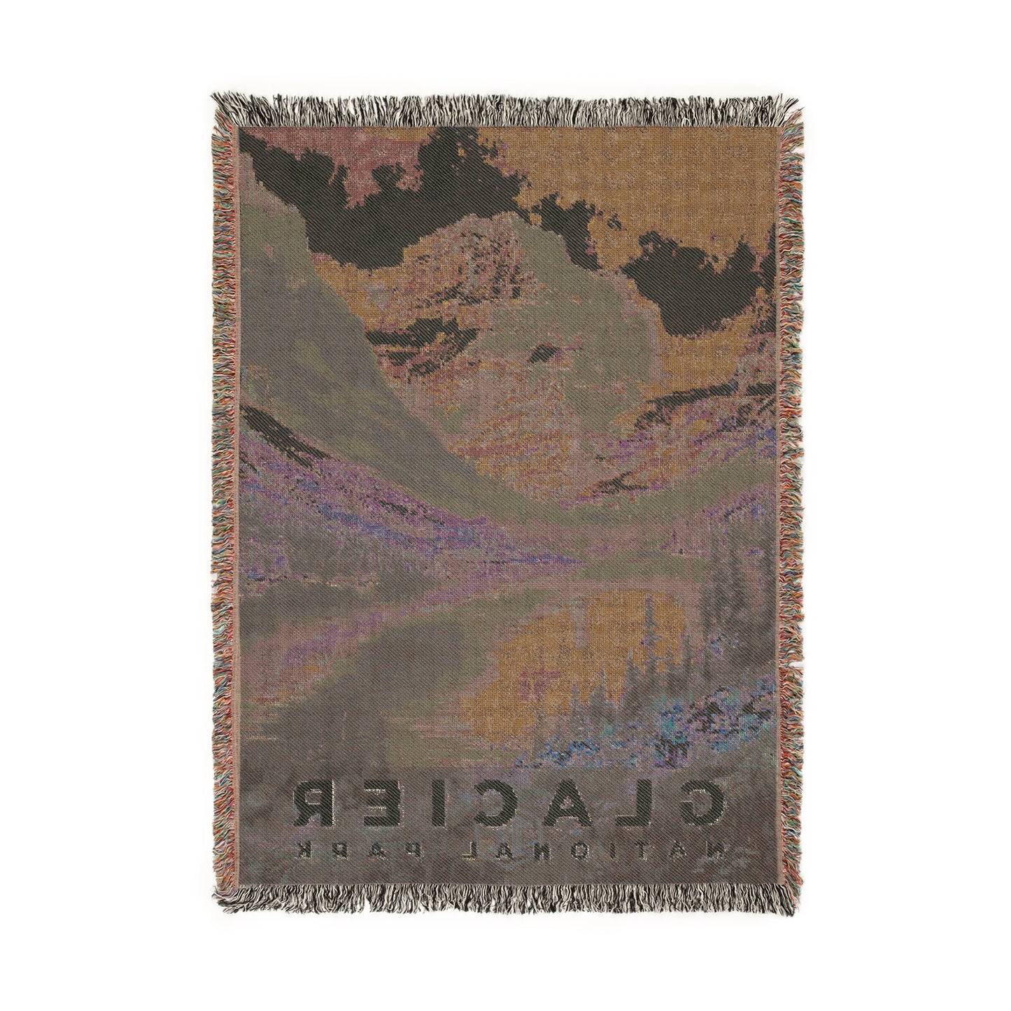 Glacier National Park Woven Blanket | S13