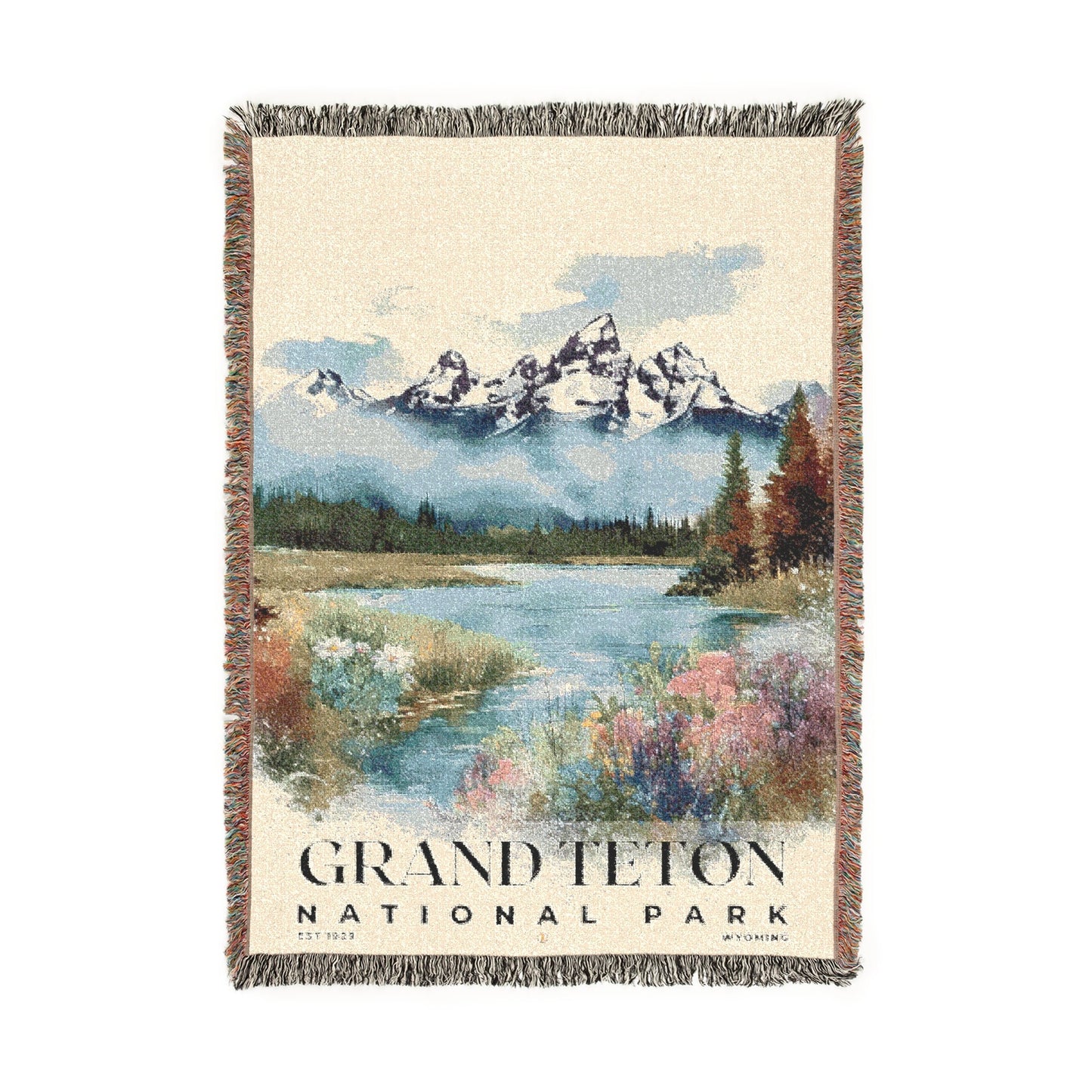 Grand Teton National Park Woven Blanket | S04