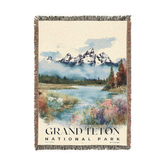 Grand Teton National Park Woven Blanket | S04