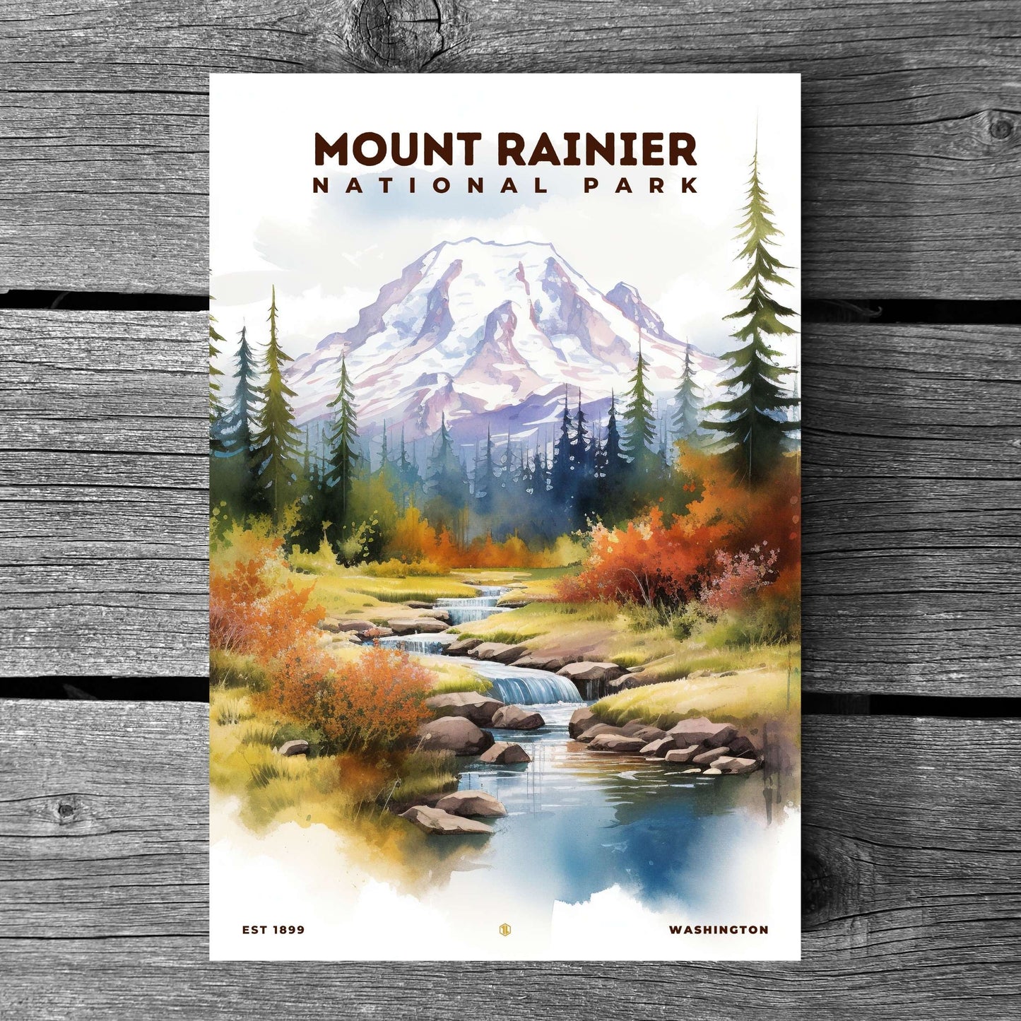 Mount Rainier National Park Poster | S08