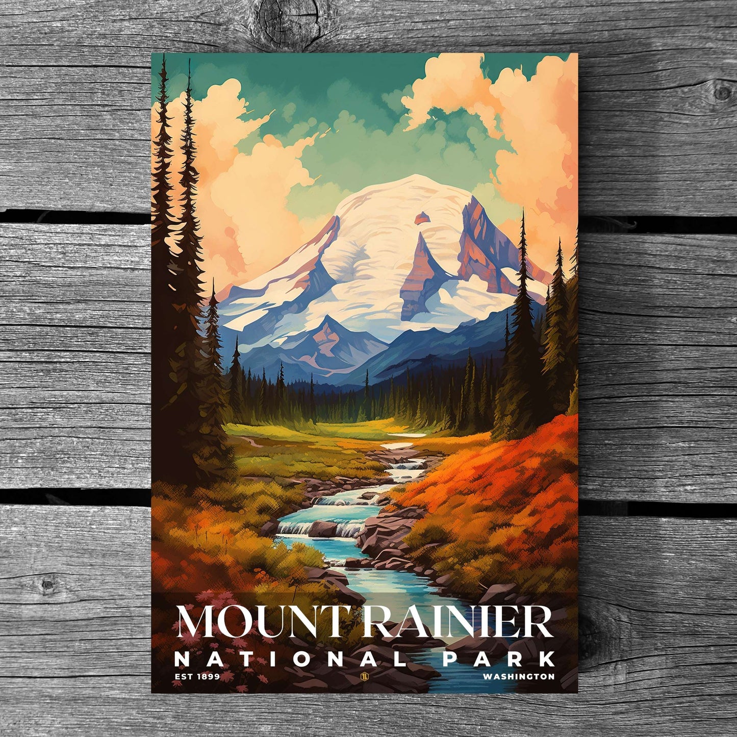 Mount Rainier National Park Poster | S06