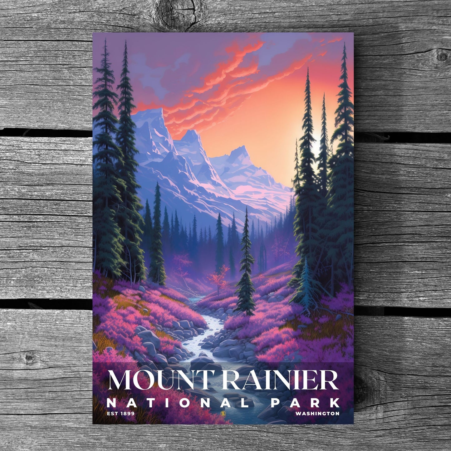 Mount Rainier National Park Poster | S02