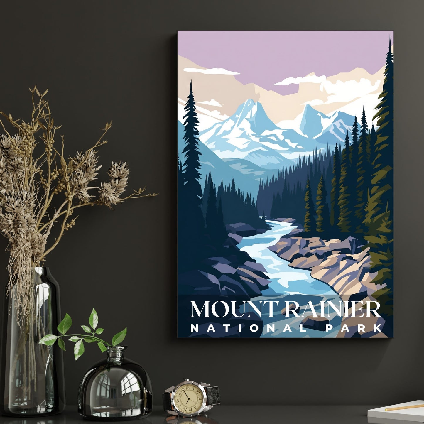 Mount Rainier National Park Poster | S01