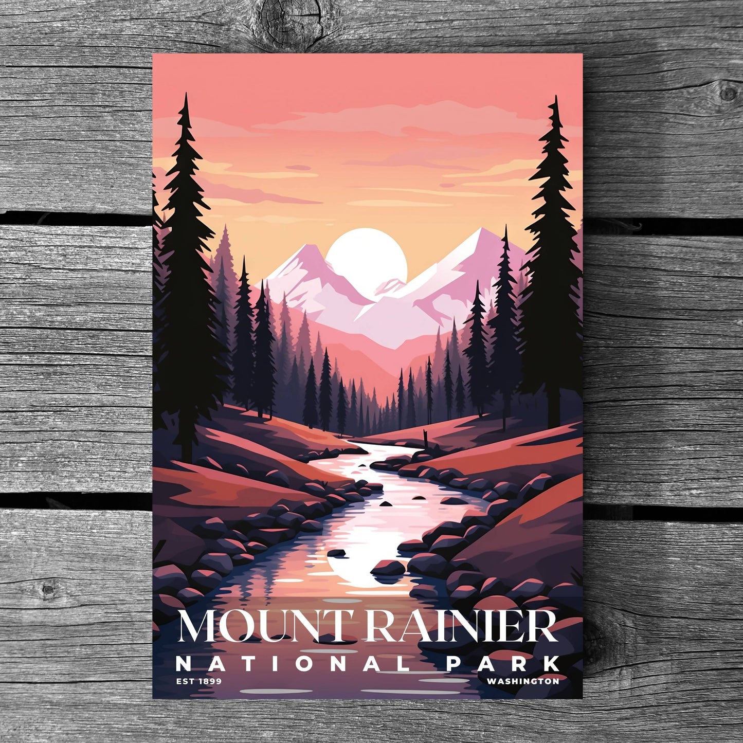 Mount Rainier National Park Poster | S03