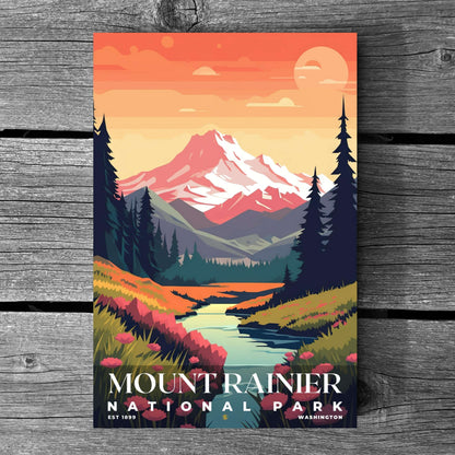 Mount Rainier National Park Poster | S05