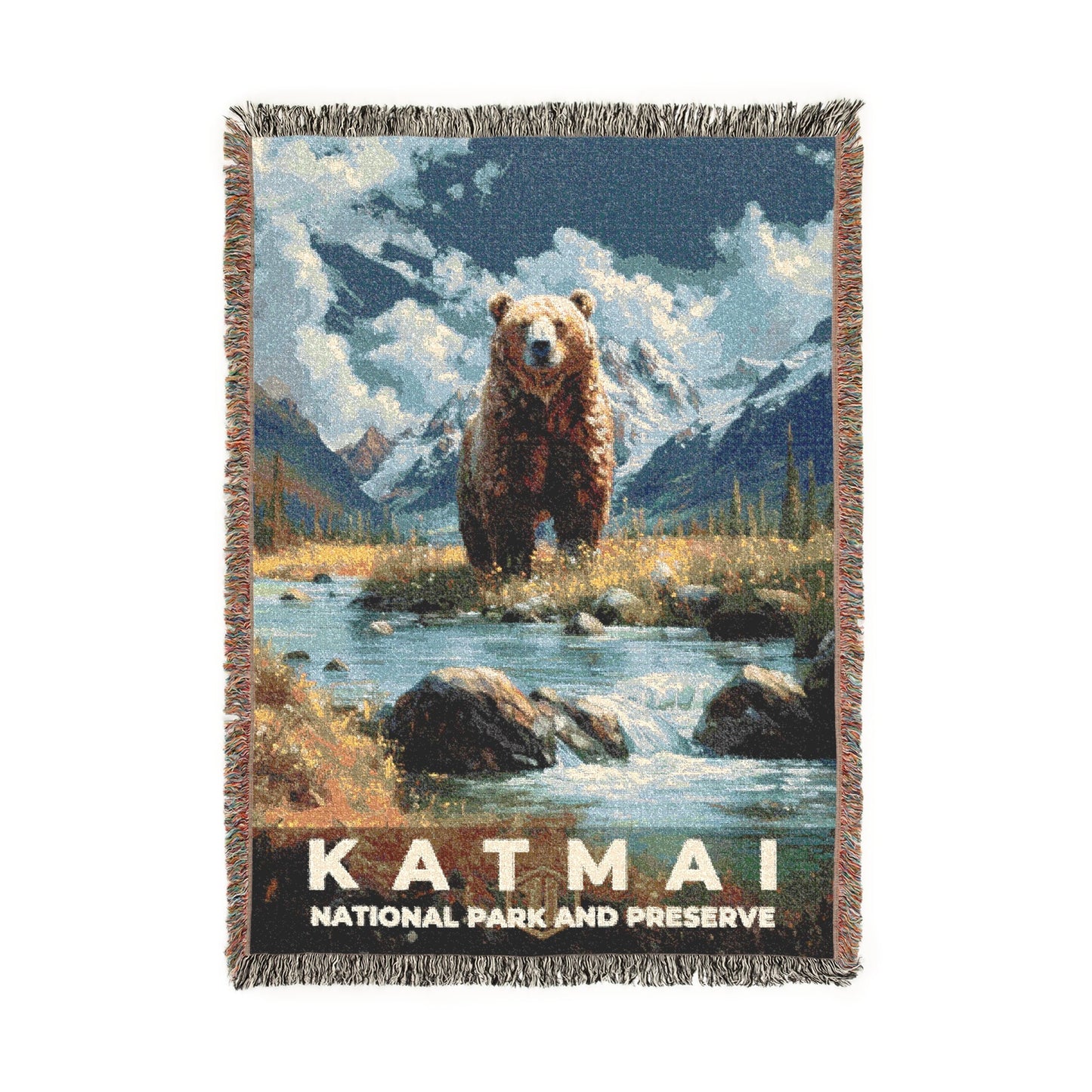 Katmai National Park Woven Blanket | S13