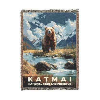 Katmai National Park Woven Blanket | S13