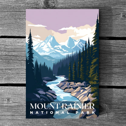 Mount Rainier National Park Poster | S01