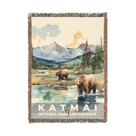 Katmai National Park Woven Blanket | S08