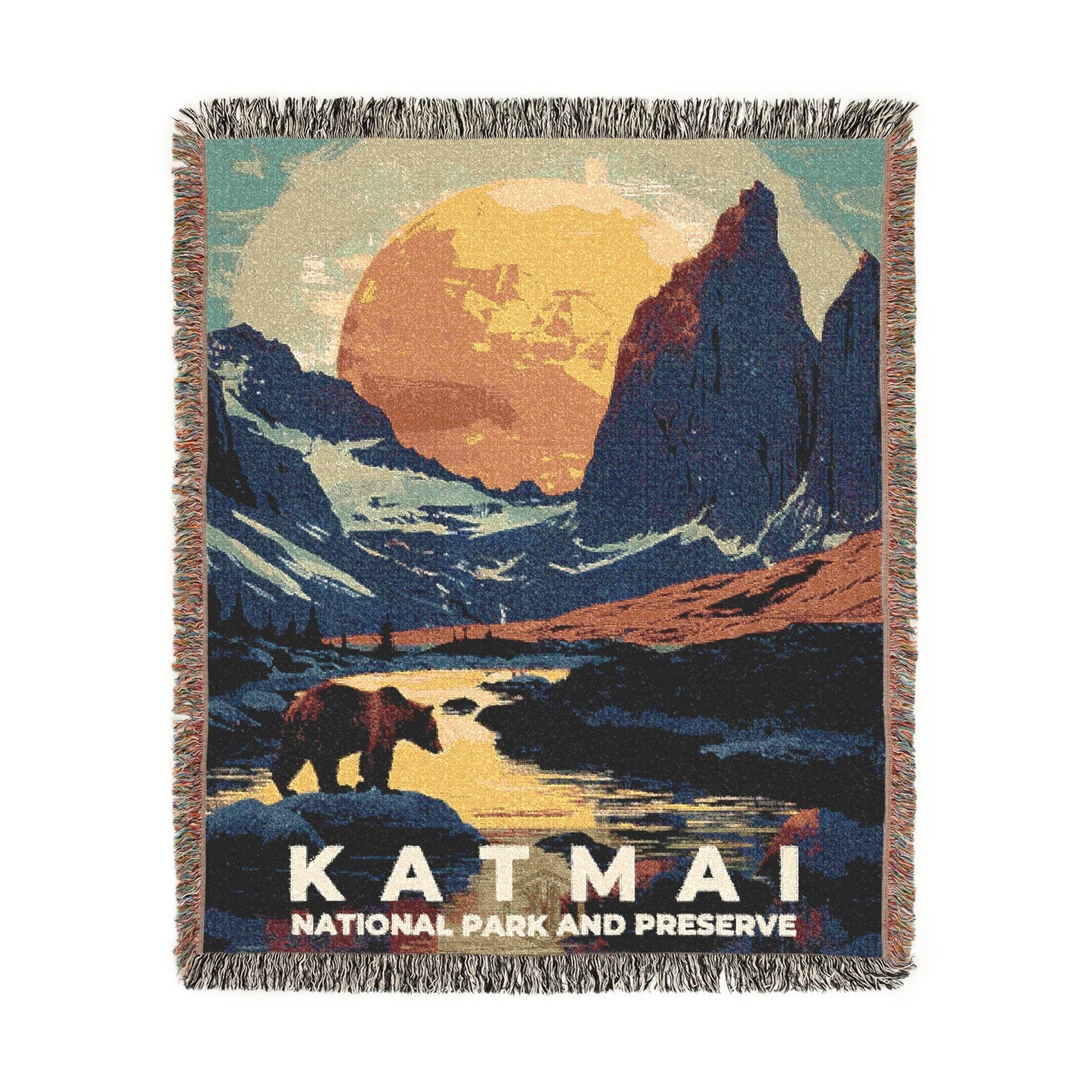 Katmai National Park Woven Blanket | S20