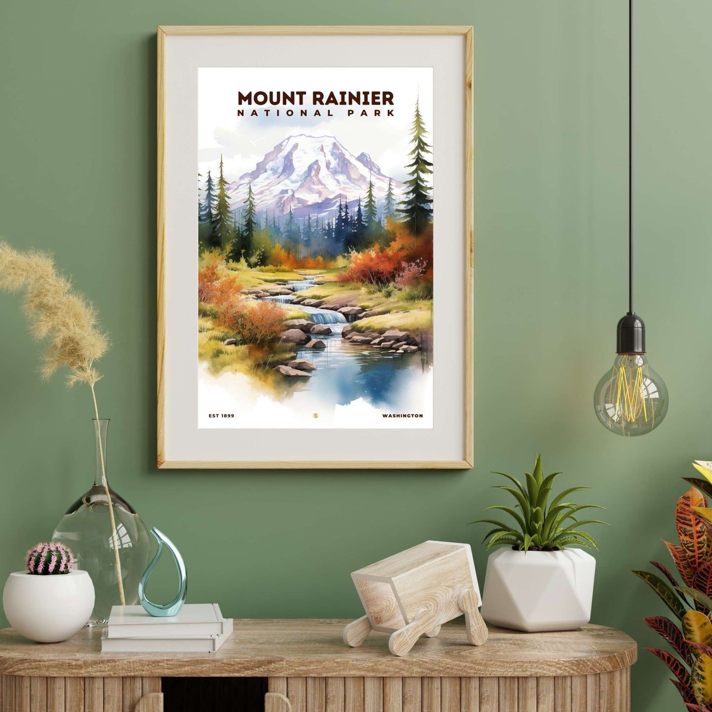 Mount Rainier National Park Poster | S08